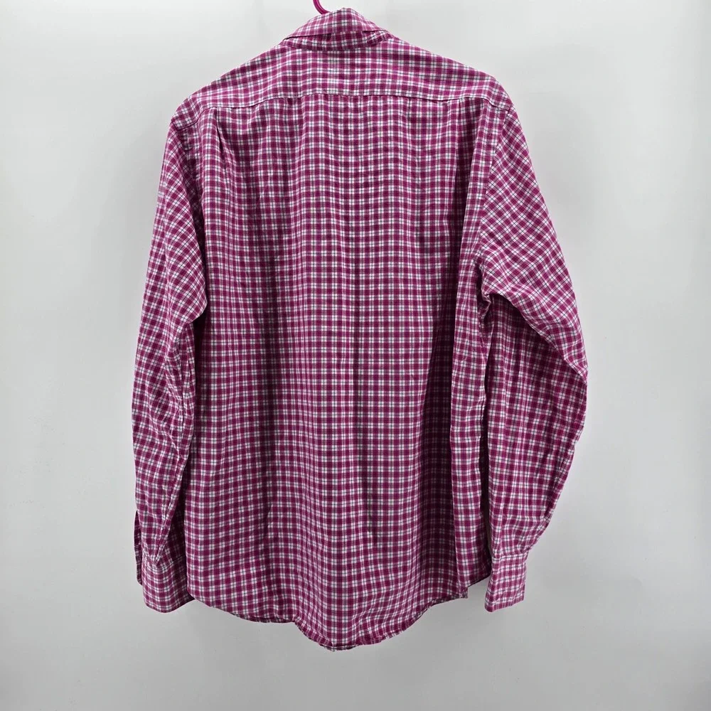 Polo‎ Ralph Lauren Button Down Mens 140s 2-Ply Check Pink Large